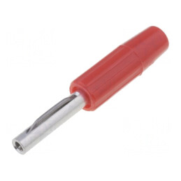 Mufă Banană 4mm 10A 60VDC Roșie Neizolată | Electronic-mag.ro | Componente Electronice