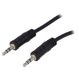 Cablu Audio Jack 3.5mm Stereo 2m Negru | Electronic-mag.ro | Componente Electronice