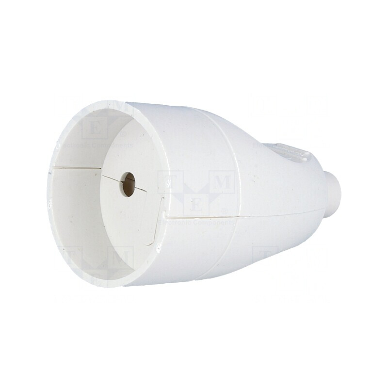 Conector alimentare AC 2P 250V 16A albă | Electronic-mag.ro | Componente Electronice