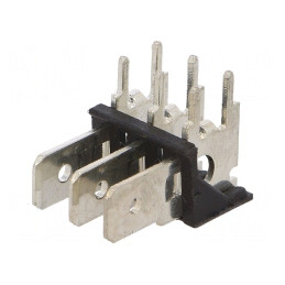 Terminal: conector spadă; 6,4mm; 0,8mm; THT; oţel; cositorit; 500V