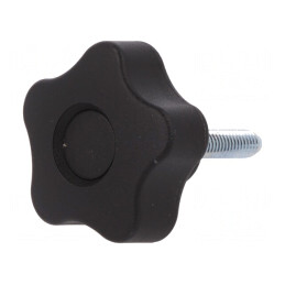 Buton de Reglare Negru Ø40mm Filet M6 | Electronic-mag.ro | Componente Electronice