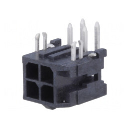Soclu cablu-placă Micro-Fit 3.0 3mm 4 PIN THT aurit 5A | Electronic-mag.ro | Componente Electronice