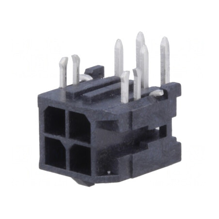Soclu cablu-placă Micro-Fit 3.0 3mm 4 PIN THT aurit 5A | Electronic-mag.ro | Componente Electronice
