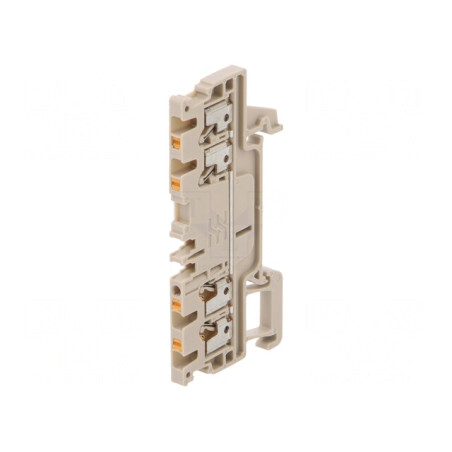 Conector Șine 1,5mm2 4 Borne Bej 3,5mm | Electronic-mag.ro | Componente Electronice