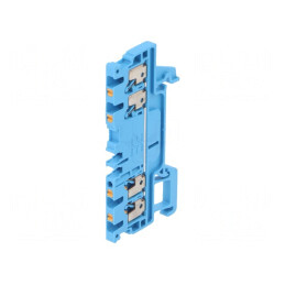 Conector Șine 1.5mm² 4 Borne Albastru Wemid | Electronic-mag.ro | Componente Electronice
