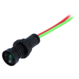 Lampă LED Verde Ø10mm 12-24V | Electronic-mag.ro | Componente Electronice