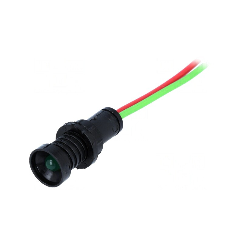 Lampă LED Verde Ø10mm 12-24V | Electronic-mag.ro | Componente Electronice
