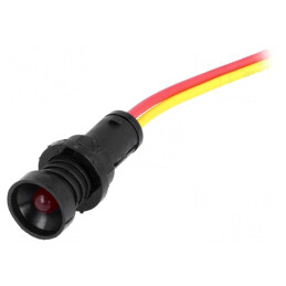 Lampă de control LED roșie 12-24V Ø10mm
