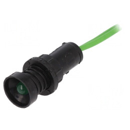 Lampă de control LED verde 230V 10mm IP20