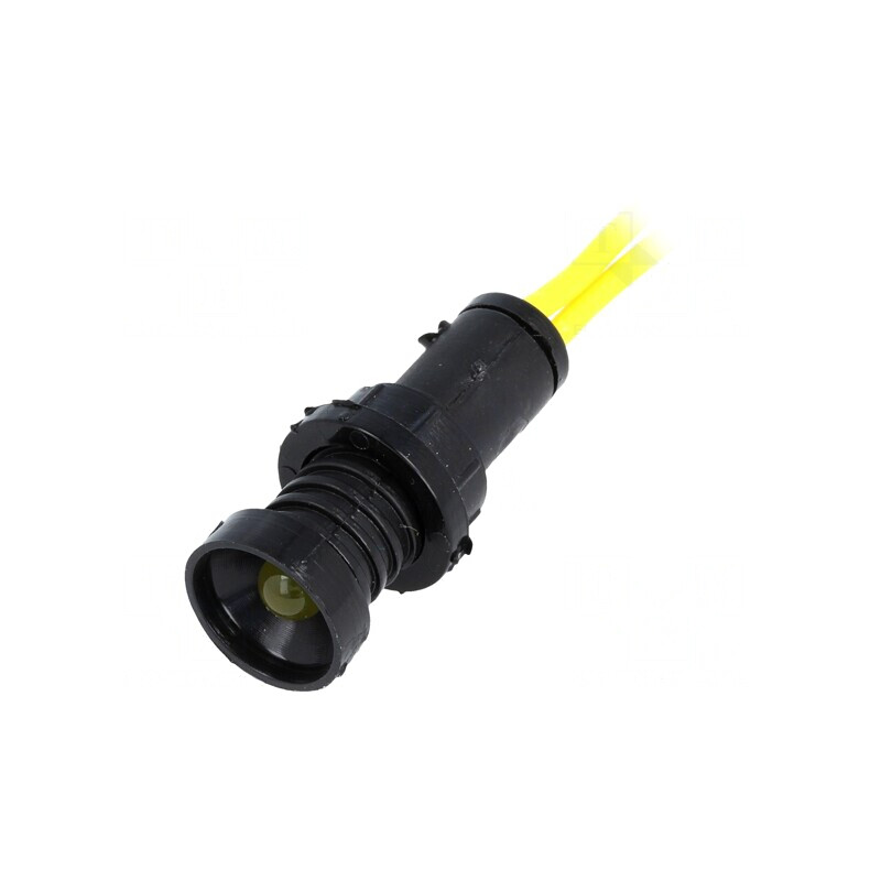 Lampă LED de control galbenă 230VAC Ø10mm IP20 | Electronic-mag.ro | Componente Electronice