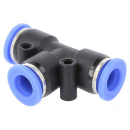 Racord T push-in ramificație 0,95-15bar PBT BLUELINE | Electronic-mag.ro | Componente Electronice