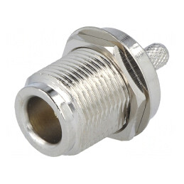 Soclu N Mamă Drept RG58 Crimpat Aurit pentru Panou | Electronic-mag.ro | Componente Electronice