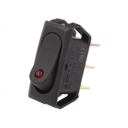 Comutator Rocker SPST ON-OFF 25A 12V LED Negru | Electronic-mag.ro | Componente Electronice