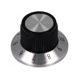 Buton rotativ cu flanșă plastic 6,35mm | Electronic-mag.ro | Componente Electronice