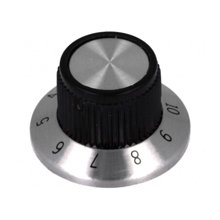 Buton rotativ cu flanșă plastic 6,35mm | Electronic-mag.ro | Componente Electronice