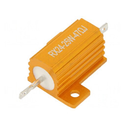 Rezistor Bobinat cu Radiator 47Ω 25W ±5% | Electronic-mag.ro | Componente Electronice