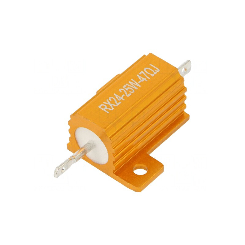 Rezistor Bobinat cu Radiator 47Ω 25W ±5% | Electronic-mag.ro | Componente Electronice