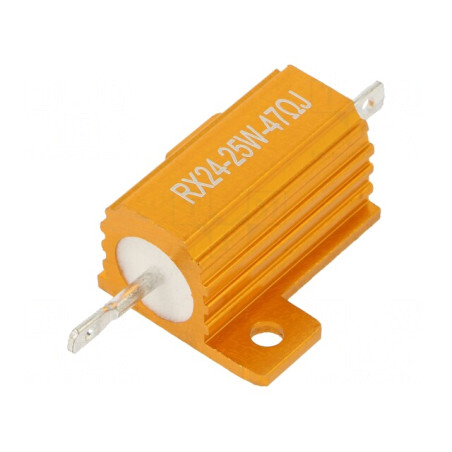 Rezistor Bobinat cu Radiator 47Ω 25W ±5% | Electronic-mag.ro | Componente Electronice