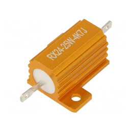 Rezistor bobinat cu radiator 4.7kΩ 25W ±5% 30ppm/°C pentru lipit | Electronic-mag.ro | Componente Electronice