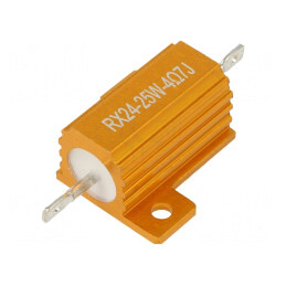 Rezistor bobinat cu radiator 4,7Ω 25W | Electronic-mag.ro | Componente Electronice