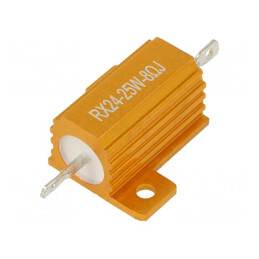 Rezistor Bobinat cu Radiator 8Ω 25W | Electronic-mag.ro | Componente Electronice