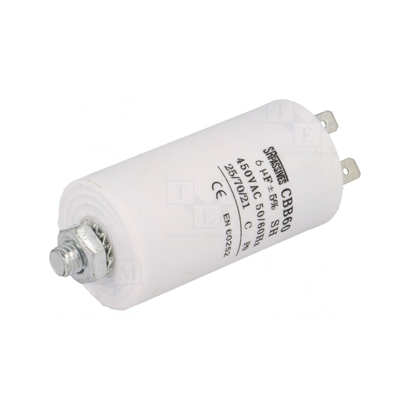 Condensator Motor 6uF 450V Ø35x65mm | Electronic-mag.ro | Componente Electronice Condensator Motor 6uF 450V Ø35x65mm | Electronic-mag.ro | Componente Electronice