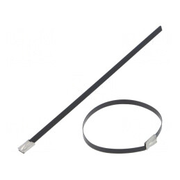 Colier de strângere negru 157mm 4,6mm 445N | Electronic-mag.ro | Componente Electronice