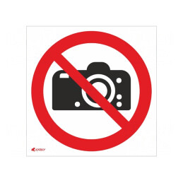 Indicator de Protecție Interzicere PVC 200x200 mm | Electronic-mag.ro | Componente Electronice