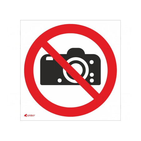 Indicator de Protecție Interzicere PVC 200x200 mm | Electronic-mag.ro | Componente Electronice