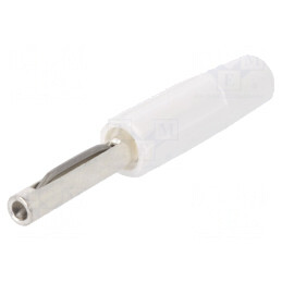 Mufă Banană 4mm Albă 10A 60V | Electronic-mag.ro | Componente Electronice
