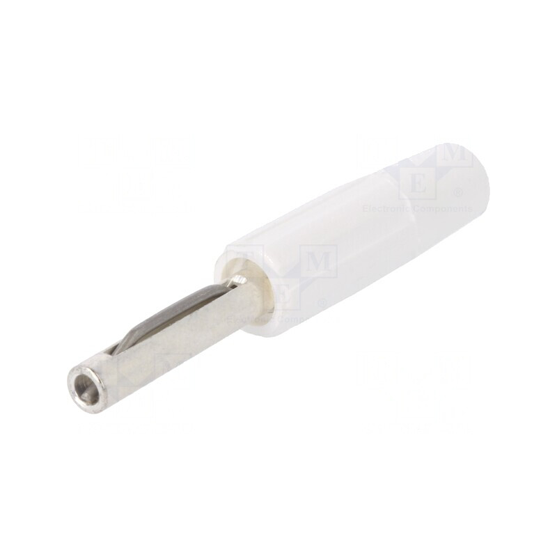 Mufă Banană 4mm Albă 10A 60V | Electronic-mag.ro | Componente Electronice