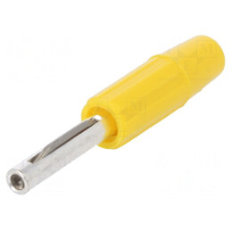 Mufă Banană 4mm Galbenă 10A 60VDC Neizolată | Electronic-mag.ro | Componente Electronice