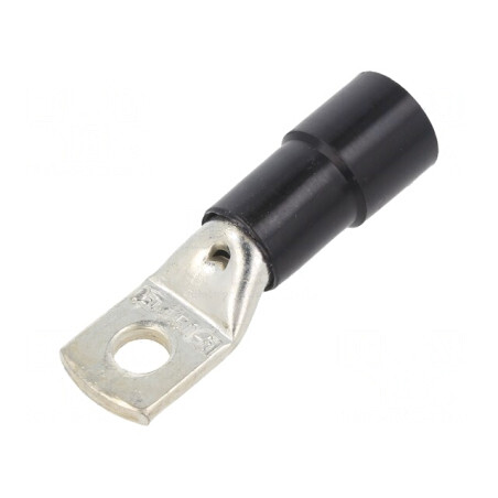 Vârf Inelar Tubular Crimpat M8 Negru 50mm2 | Electronic-mag.ro | Componente Electronice