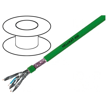 Cablu S/FTP 4x2x24AWG FRNC Verde | Electronic-mag.ro | Componente Electronice