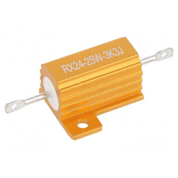 Rezistor Bobinat cu Radiator 3,3kΩ 25W ±5% 30ppm/°C pentru Lipit | Electronic-mag.ro | Componente Electronice