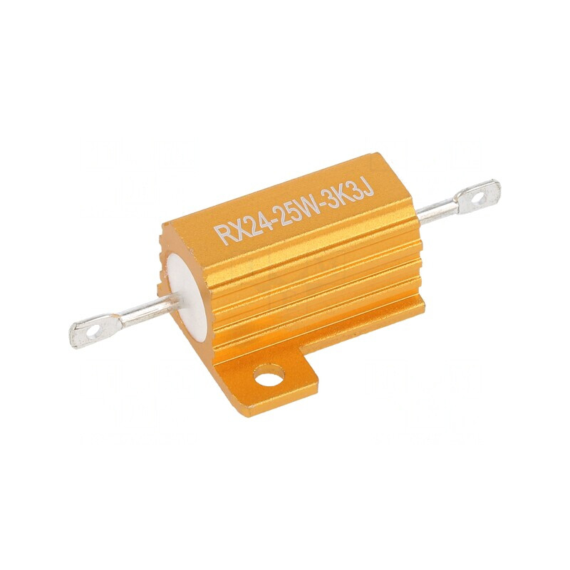 Rezistor Bobinat cu Radiator 3,3kΩ 25W ±5% 30ppm/°C pentru Lipit | Electronic-mag.ro | Componente Electronice