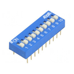 Comutator DIP-SWITCH 10 Secțiuni 24VDC | Electronic-mag.ro | Componente Electronice