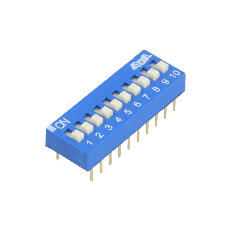 Comutator DIP-SWITCH 10 Secțiuni 24VDC | Electronic-mag.ro | Componente Electronice
