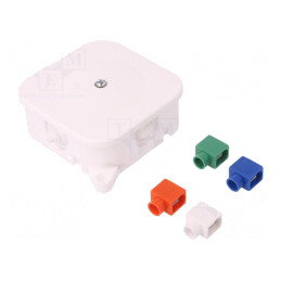 Cutie de conexiuni albă 86x86x35mm | Electronic-mag.ro | Componente Electronice