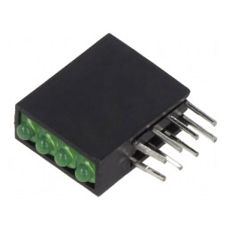 LED Verde 1,8mm cu Lentilă Difuză 50° 4 Diode 2mA | Electronic-mag.ro | Componente Electronice