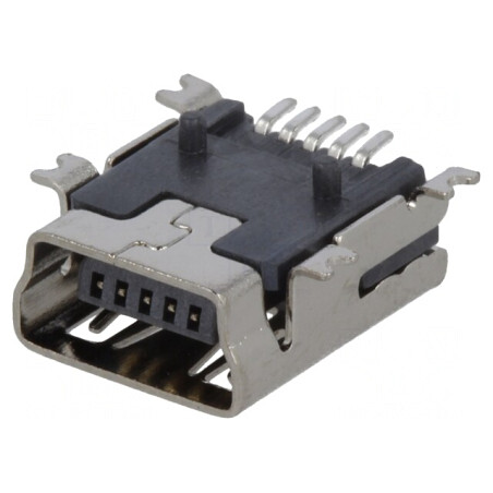 Soclu USB B mini pentru PCB SMT 5 pini USB 2.0 | Electronic-mag.ro | Componente Electronice