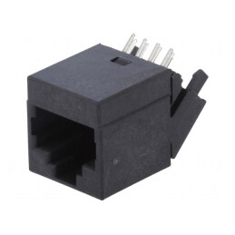 Soclu RJ45 Cat 5 8p8c THT în Unghi | Electronic-mag.ro | Componente Electronice