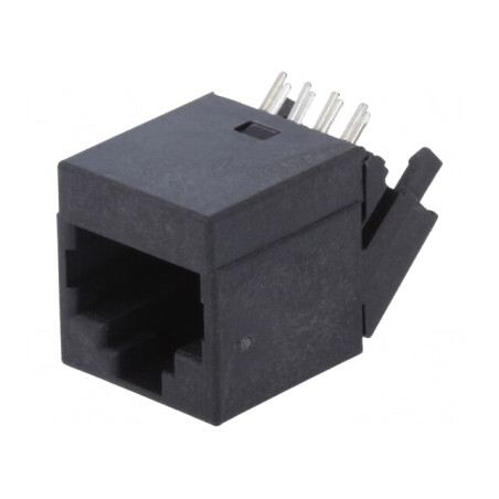 Soclu RJ45 Cat 5 8p8c THT în Unghi | Electronic-mag.ro | Componente Electronice