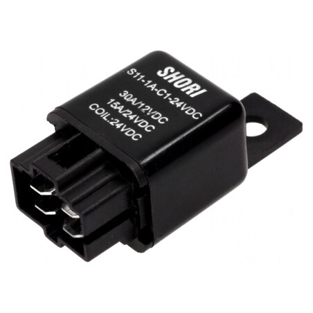 Releu Electromagnetic SPST-NO 24VDC 30A | Electronic-mag.ro | Componente Electronice