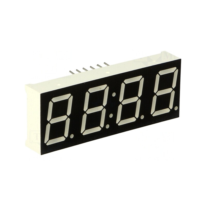 Afișaj LED 7 Segmente 14.2mm Roșu 4 Digits | Electronic-mag.ro | Componente Electronice