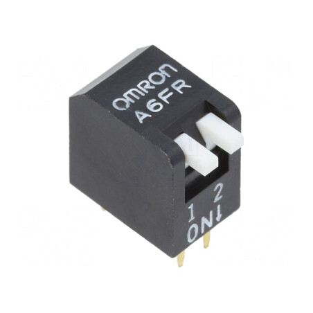 Comutator DIP-SWITCH 2 Secțiuni ON-OFF 24VDC | Electronic-mag.ro | Componente Electronice