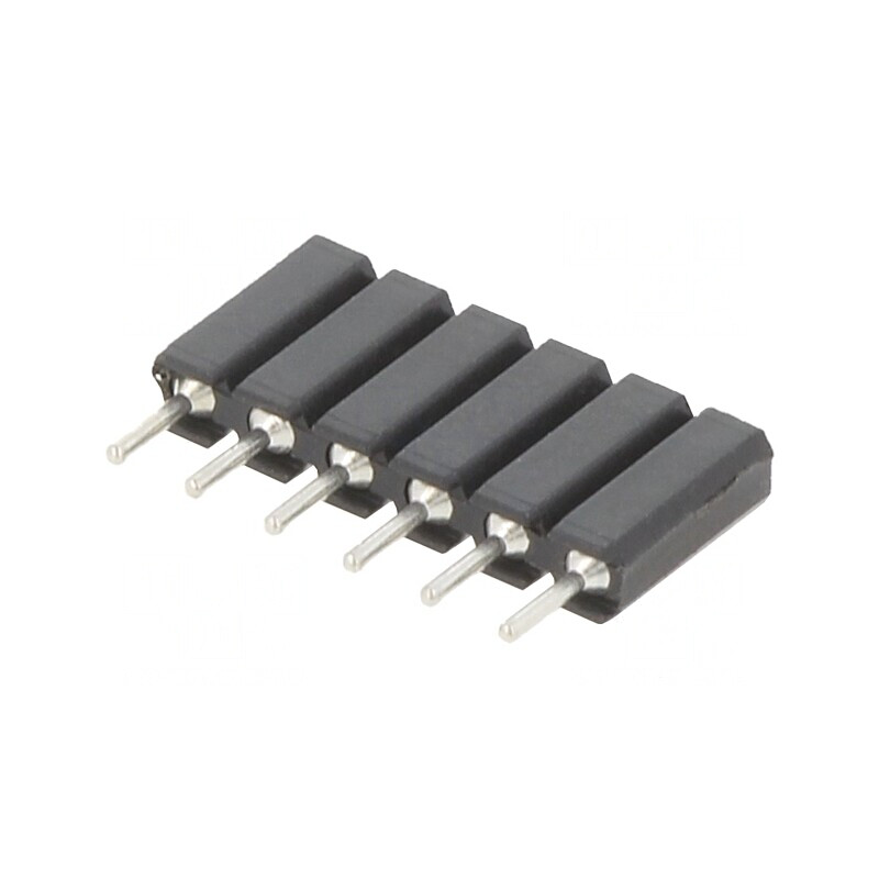 Soclu pini mamă 6 pini 2,54mm THT cositorit | Electronic-mag.ro | Componente Electronice