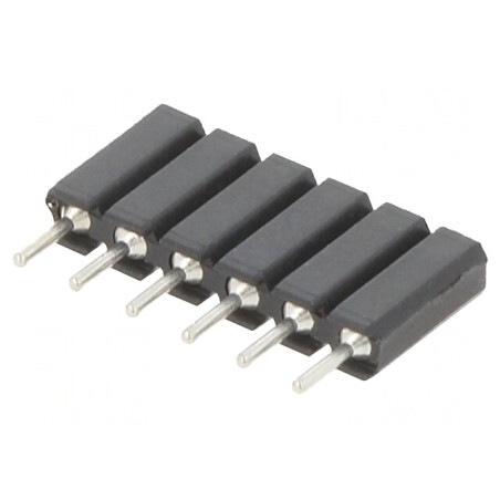 Soclu pini mamă 6 pini 2,54mm THT cositorit | Electronic-mag.ro | Componente Electronice