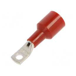 Vârf Inelar Tubular M5 Crimpat pe Cabluri Roșii 10mm² 5,2mm