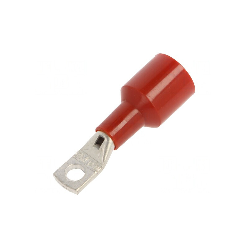 Vârf Inelar Tubular M5 Crimpat pe Cabluri Roșii 10mm² 5,2mm | Electronic-mag.ro | Componente Electronice